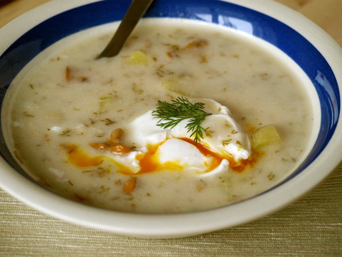 Капустный суп с грибами по-словацки адаптированный
